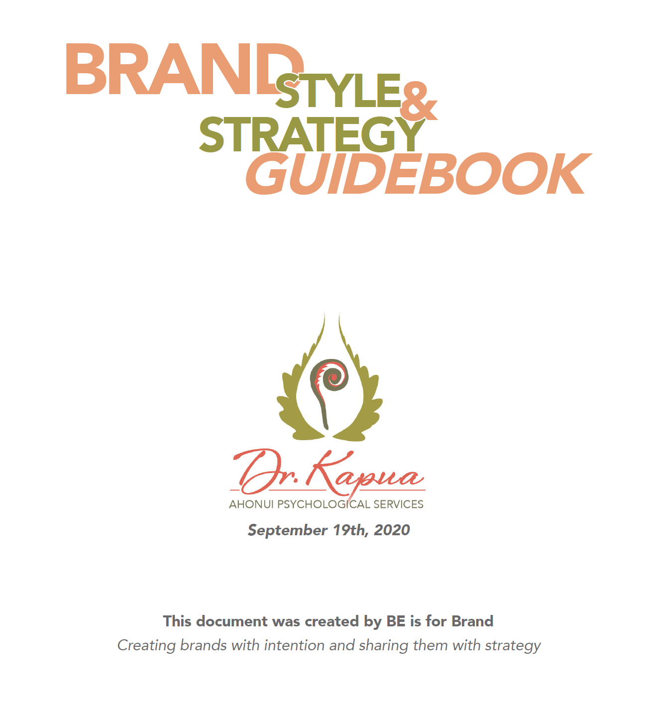Cover of Dr. Kapuaʻs Brand Style & Strategy Guidebook